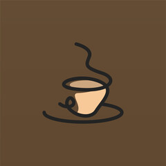 Coffee logo design concept. Coffee drink logo template
