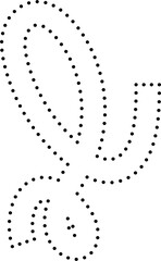 Spiral and swirl dotted line. Design decoration