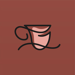 Coffee logo design concept. Coffee drink logo template