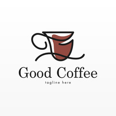 Coffee logo design concept. Coffee drink logo template