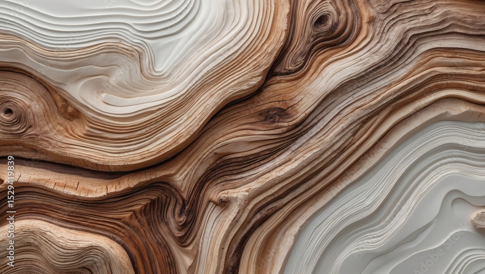 Poster an abstract, close-up shot of wooden texture, showcasing the beautiful patterns and details of the w