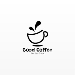 Coffee logo design concept. Coffee drink logo template