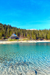 Der Caumasee in Flims, Kanton Graubünden (Schweiz)
