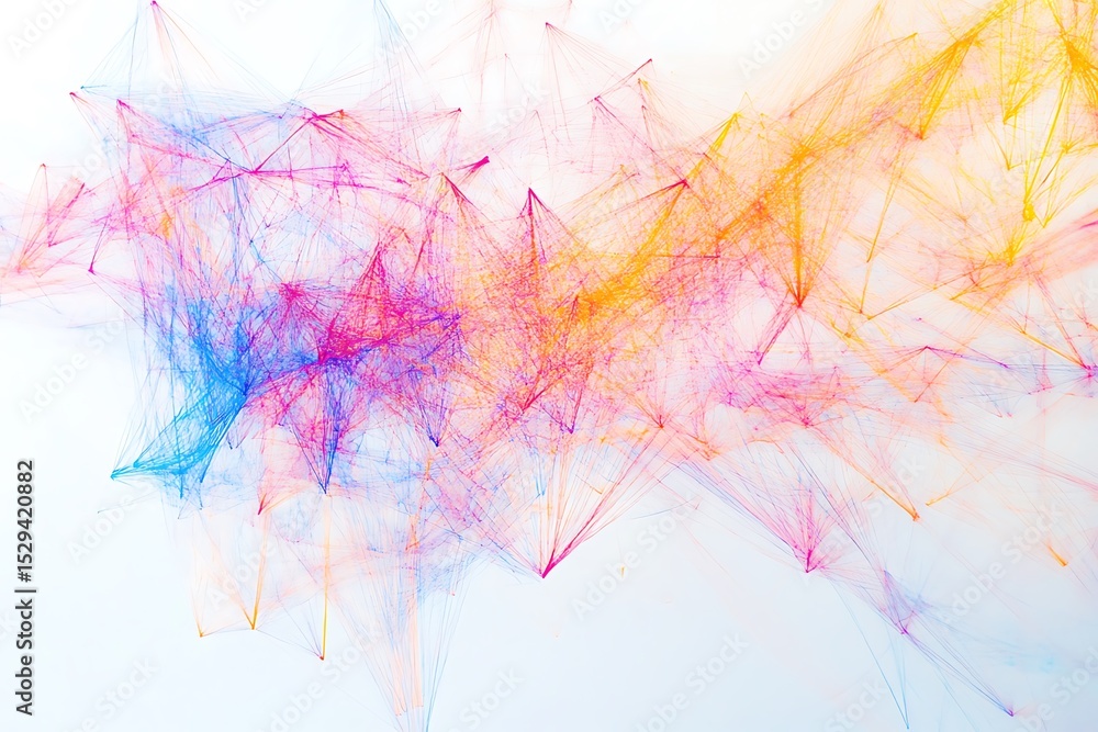 Aufkleber virtual environment filled with crisscrossing streams of live data flow.