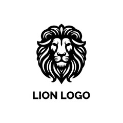 Lion Logo Design: A bold and elegant lion logo, radiating strength and authority, perfect for representing power and sophistication. 