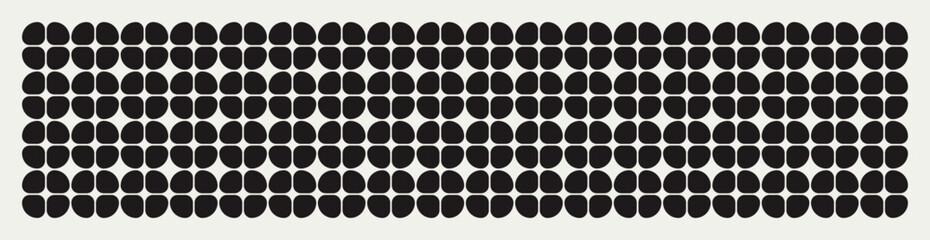 Mid century modern floral geometric pattern in black and white. Graphical illustration for a unique banners, textiles and home décor.	

