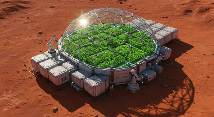 Martian greenhouse system