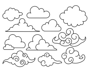 set of clouds