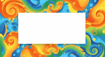 Obraz premium Vibrant Abstract Frame: Creative Energy for Your Message
