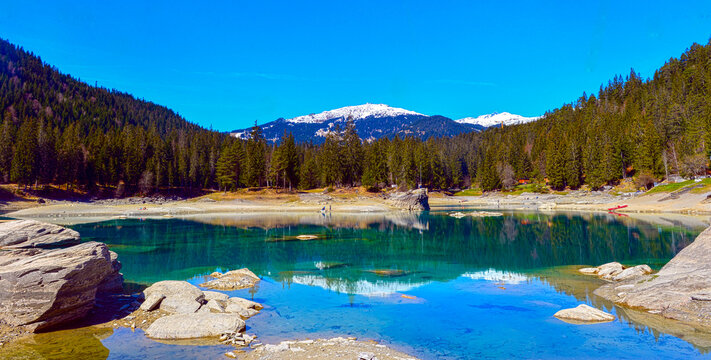 Der Caumasee in Flims, Kanton Graub&uuml;nden (Schweiz)