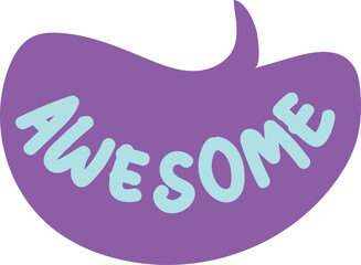 Awesome speech bubble illustration