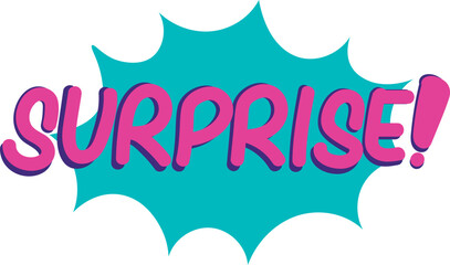 Surprise speech bubble illustration
