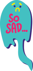 Sad speech bubble illustration