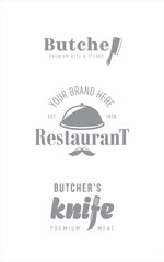 Ready logotypes for butchery, food and restaurants  