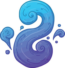 Abstract Swirl Fluid Shapes Dynamic Artistic Design Elements