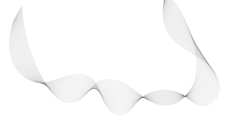 Abstract black wave design isolated on white background. abstract black wave and curve design  black wave lines pattern on white background. Vector illustration