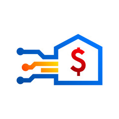 Fintech logo design concept vector