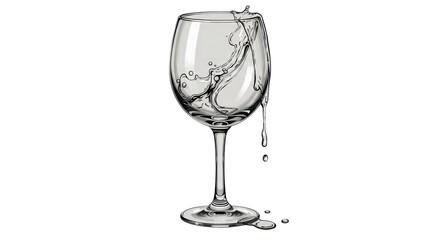 Isolated Water Splash in Glass