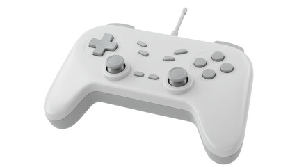 Isolated white gamepad controller
