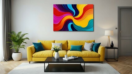 modern living room with sofa