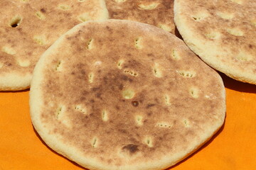Khobz Close-up, Traditional Moroccan Bread
