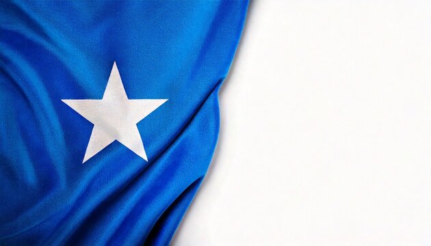 Somalia flag on white background. copy space_