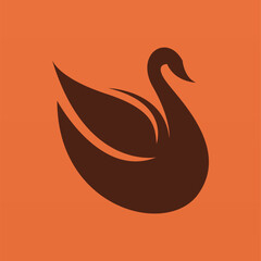 Swan logo design template. Swan logo concept