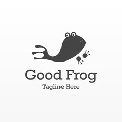 Abstract frog logo design template