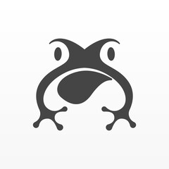 Abstract frog logo design template