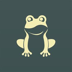 Abstract frog logo design template
