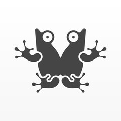 Abstract frog logo design template