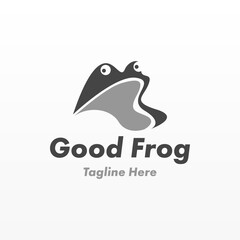 Abstract frog logo design template