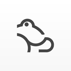 Abstract frog logo design template