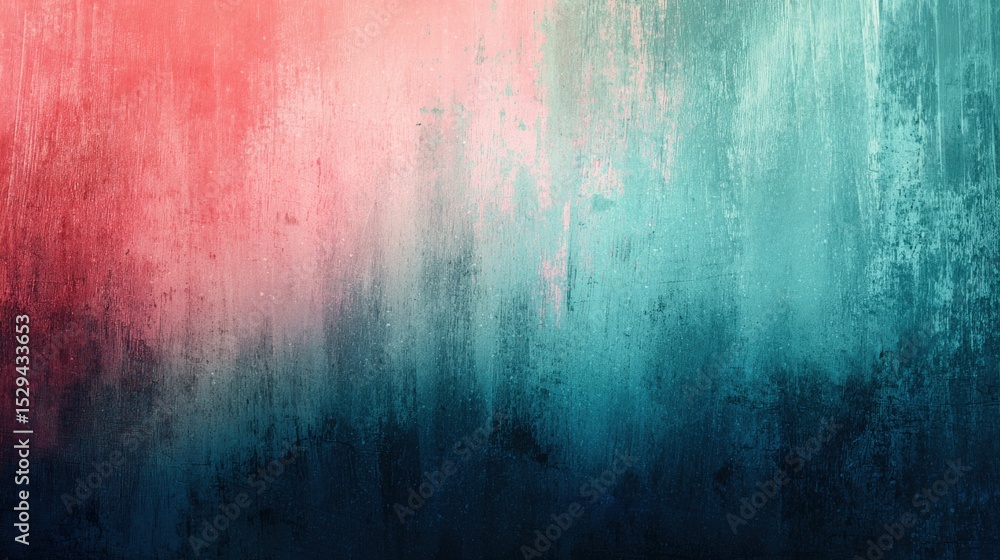 Poster abstract textured background with a gradient blending from dark blue at the bottom to teal and pink 