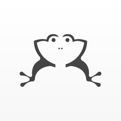 Abstract frog logo design template