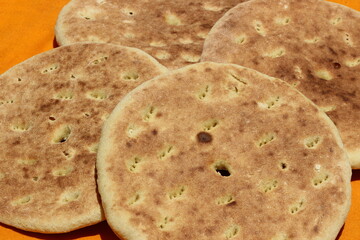 Khobz Close-up, Traditional Moroccan Bread