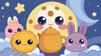 Kawaii Food Vector Set