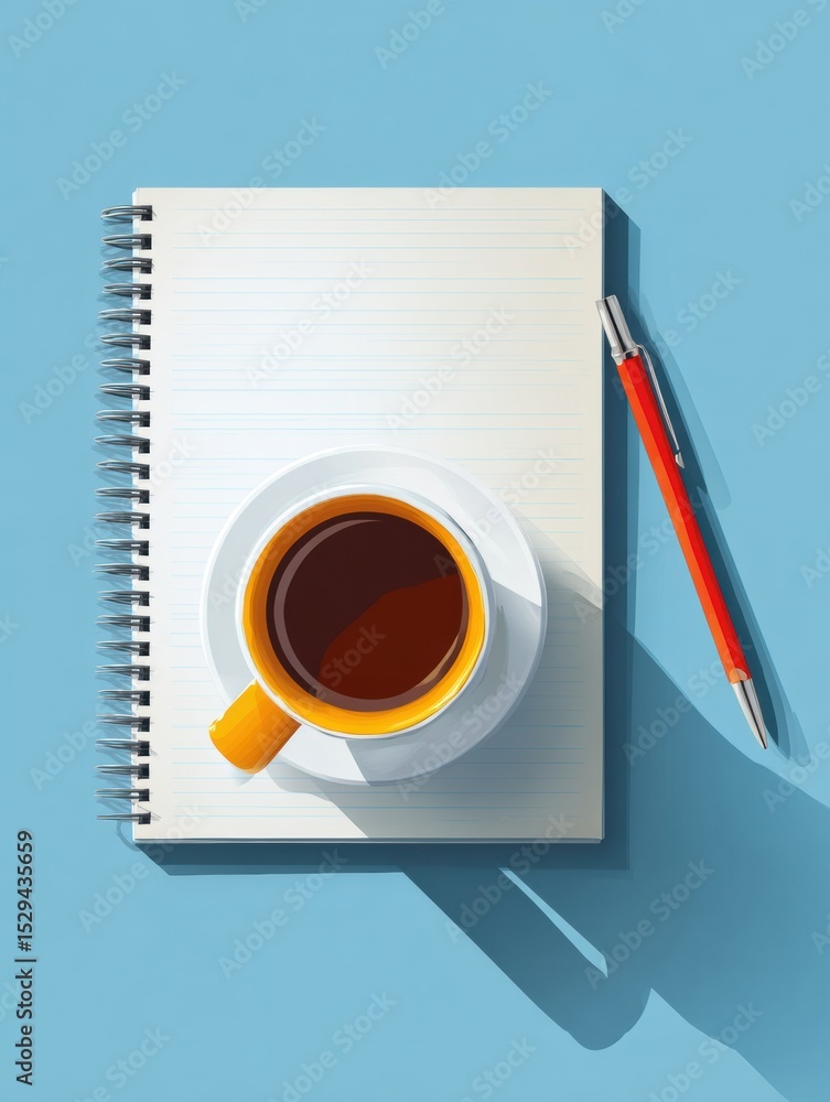 Poster incorporating journaling into a daily wellness routine for mental clarity and self-reflection