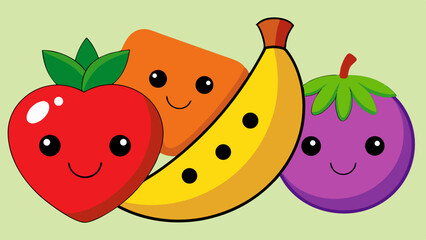 Kawaii Food Vector Set