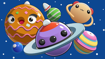 Kawaii Food Vector Set