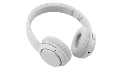 Isolated White Wireless Headphones