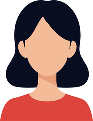 Female Avatar Icon for Profile Picture or User Interface