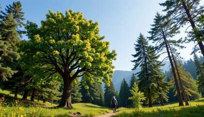 Fototapeta premium natures solution to climate change and sustainability trees play a vital role in bating climate change and promoting sustainability through plantation, reforestation, and afforestation efforts