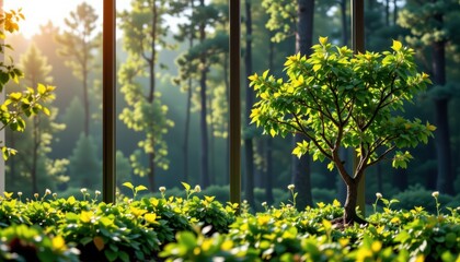 Fototapeta premium the importance of tree plantations in mitigating climate change and maintaining valuable ecosystem services