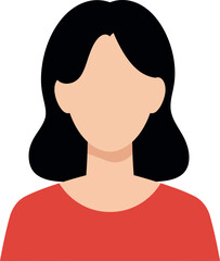Female Avatar Icon for Profile Picture or User Interface