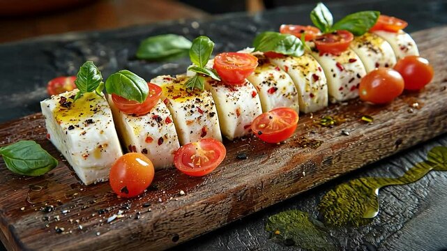 mozzarella di bufala platter italian food video