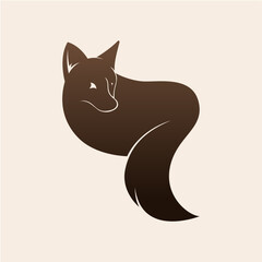 Wild fox logo design concept vector