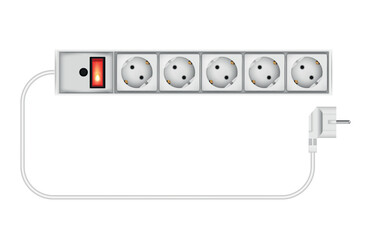 network extention cord on white background