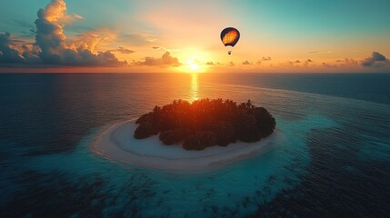 Landscape Drone View of Maldives