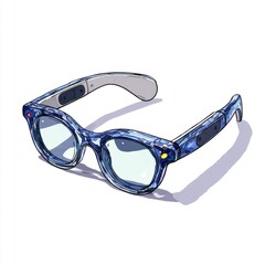 Stylish Blue Tinted Eyewear with Unique Design and Technology Features for Modern Lifestyle and Fashion Enthusiasts